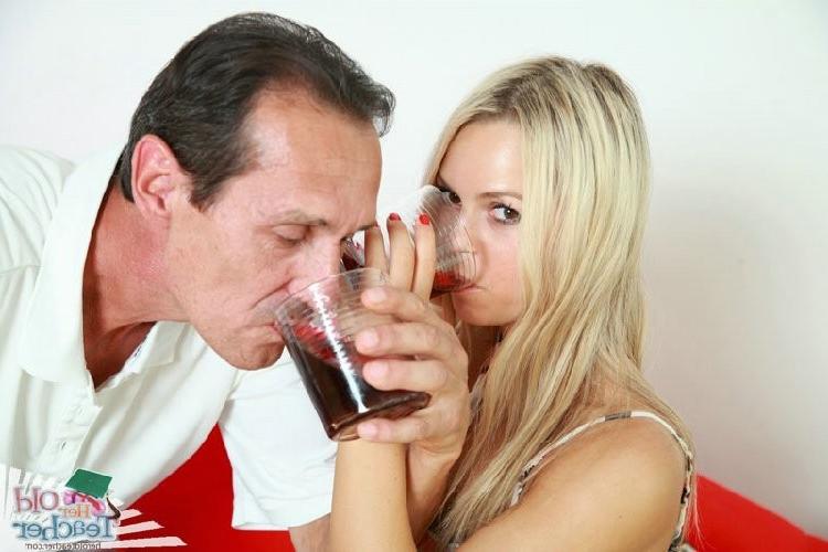 16P Teen model having a booze with her teacher and getting fucked