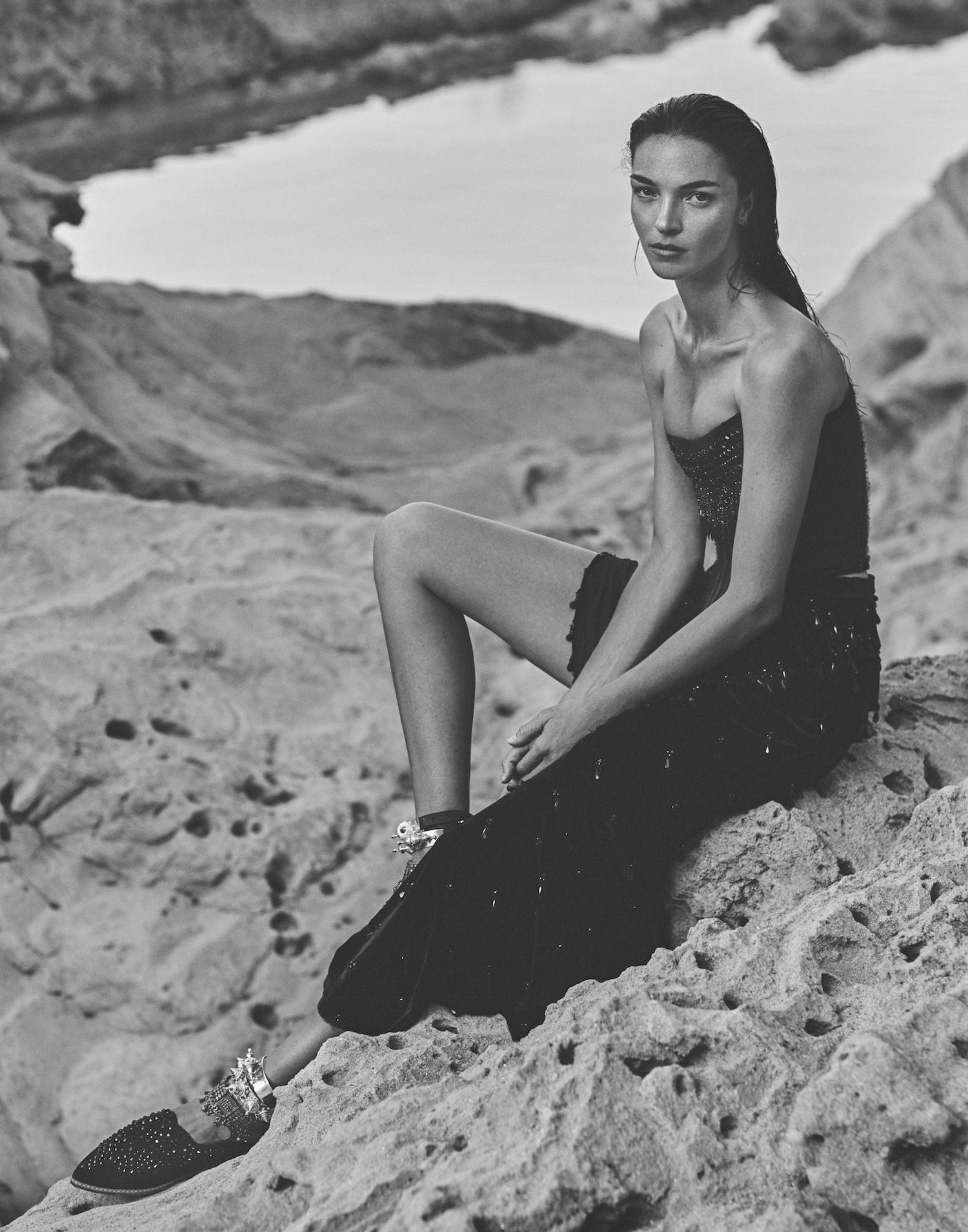 12P Mariacarla Boscono Topless Photos