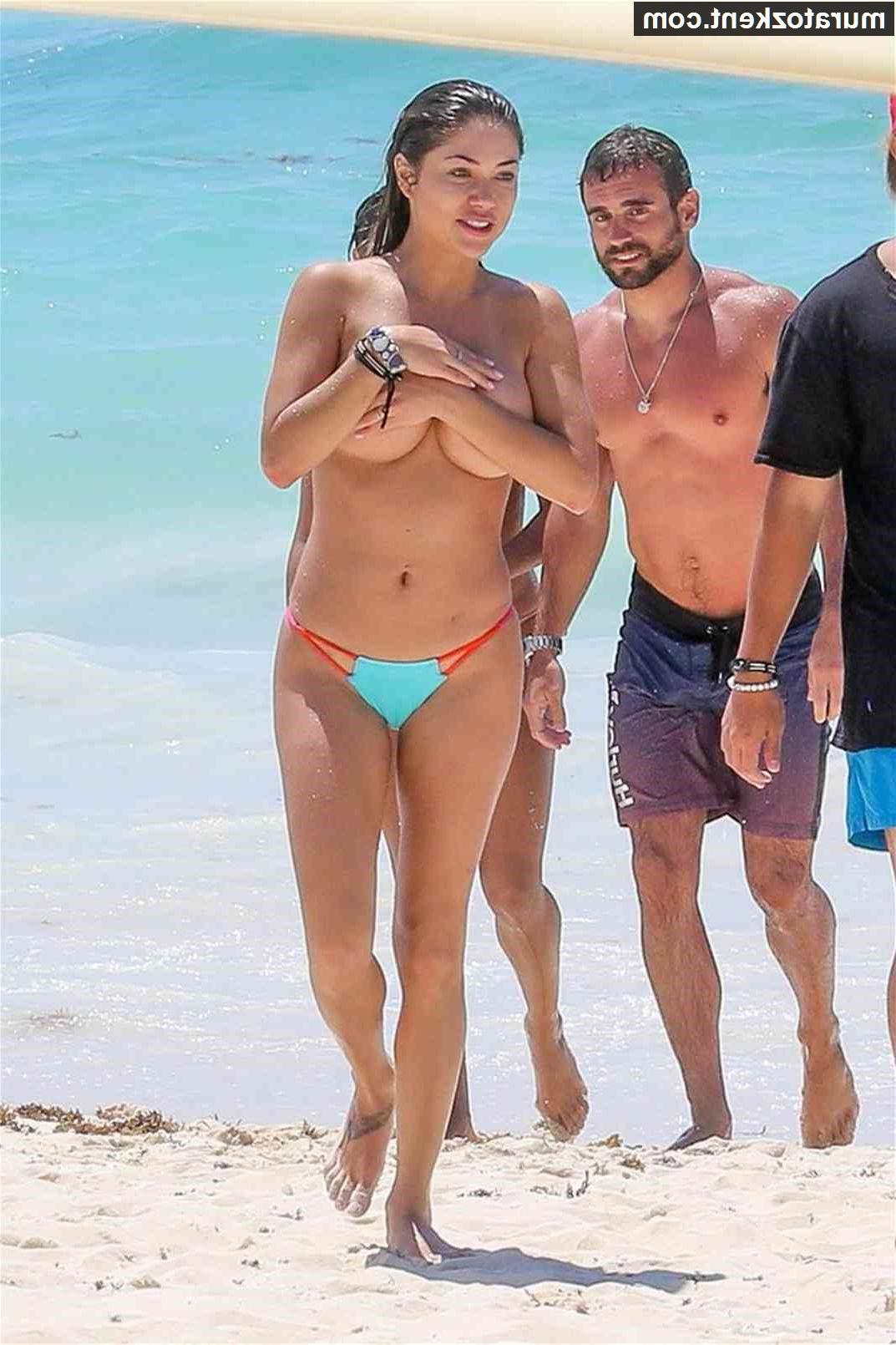 24P Topless Beach Fun With Arianny Celeste and Her GFs