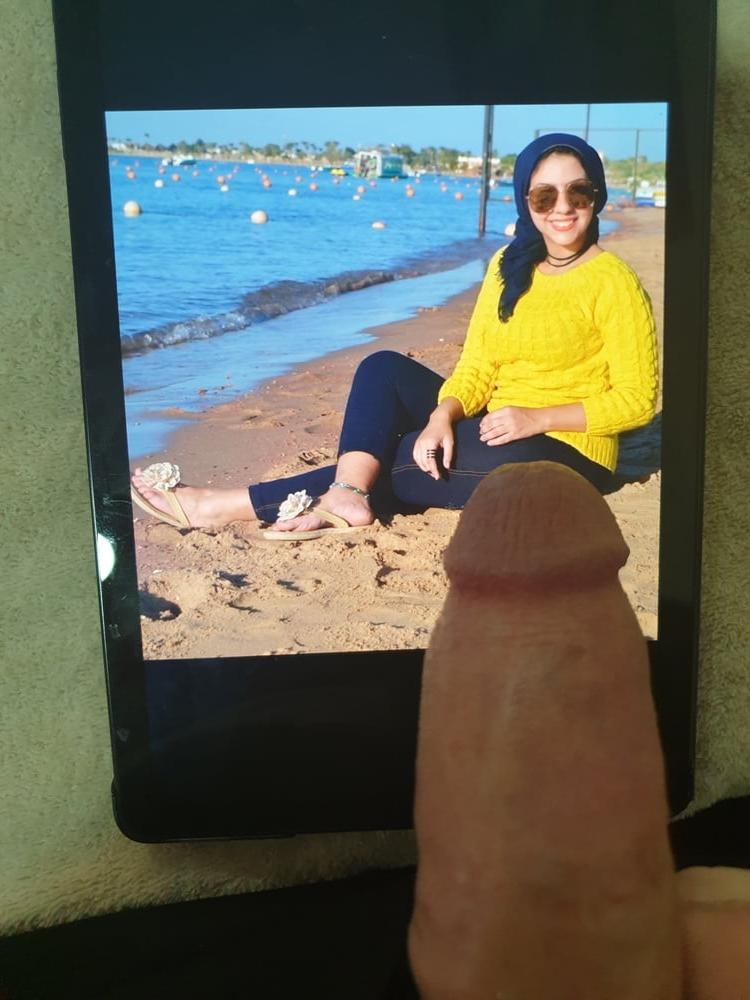 10P Tribute for my frind Cockled sexy girls hijab feet