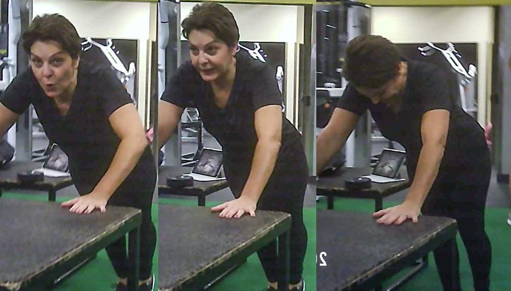 8P British Granny in Gym