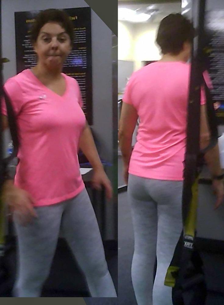 8P British Granny in Gym