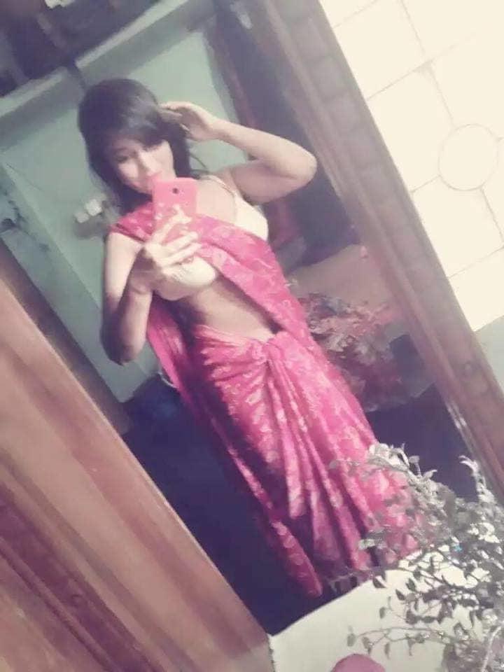 12P bangladeshi cute girl in pink sharee nude