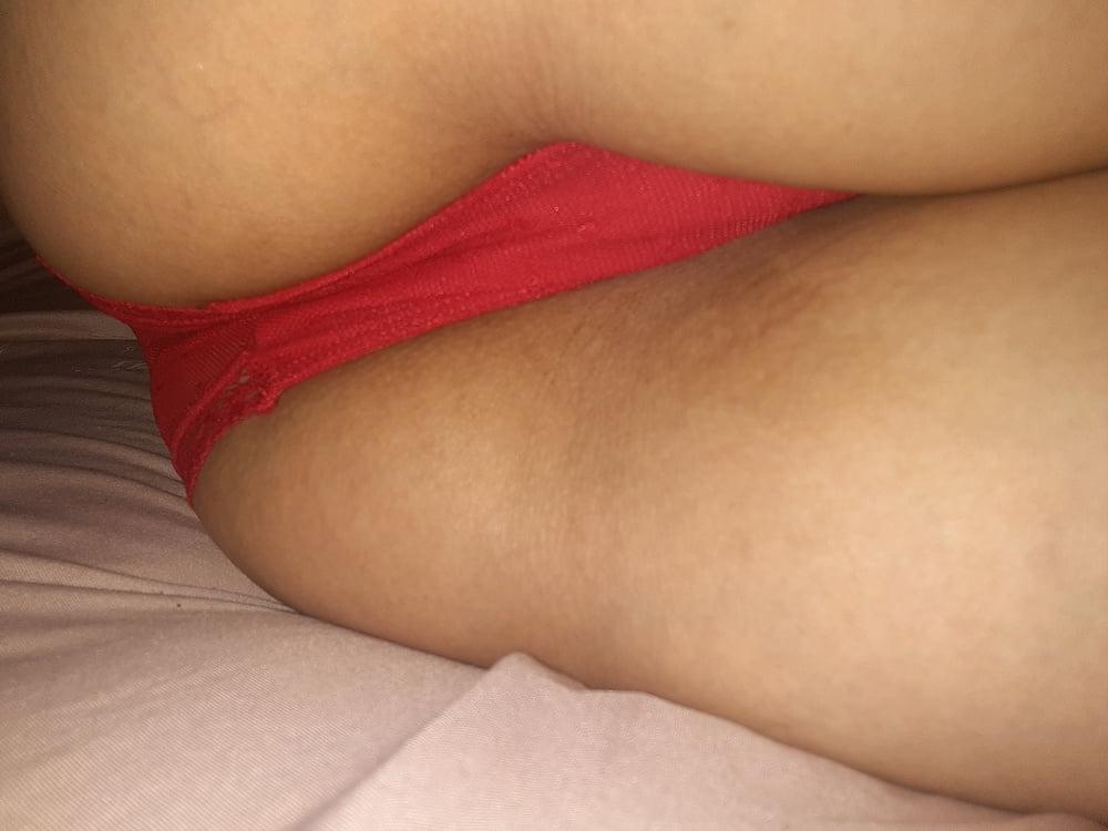 8P Wifes new red see through panties