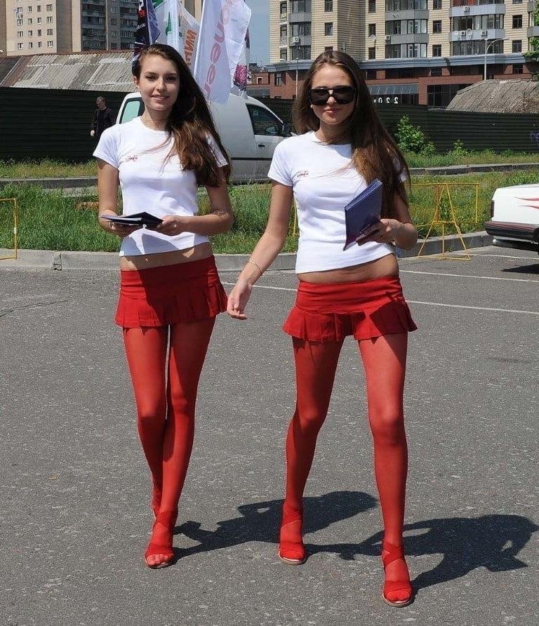 25P Red Nylons