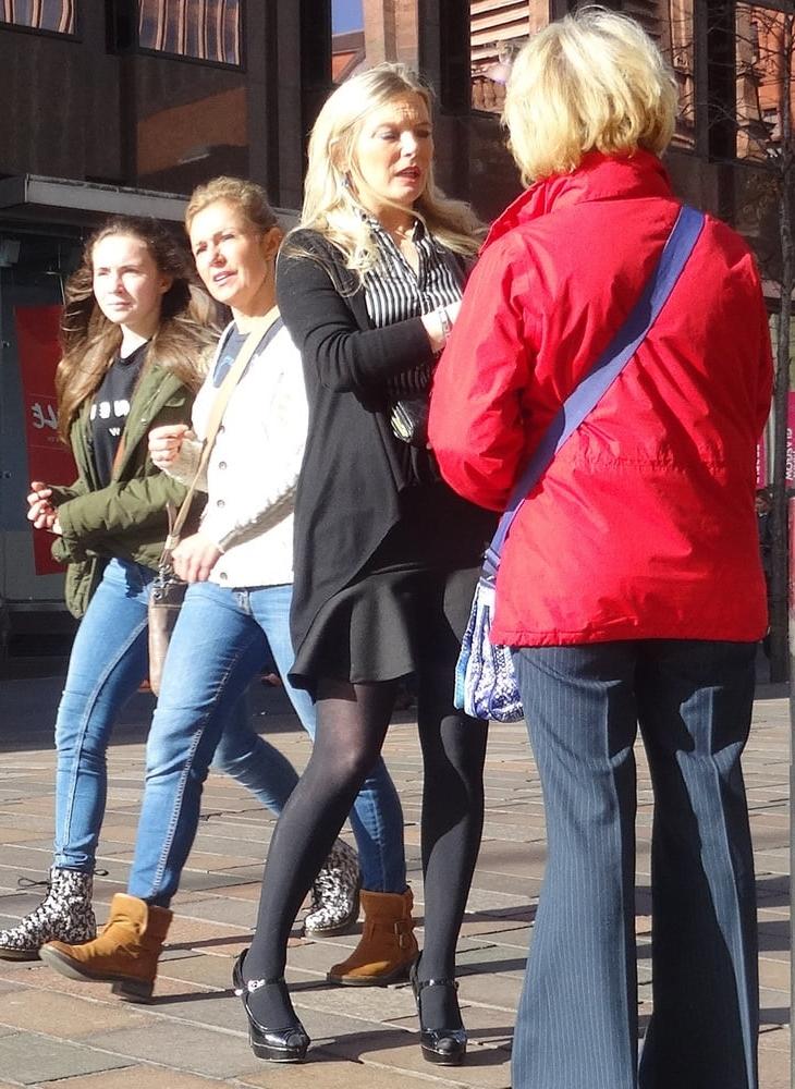 17P Street Pantyhose - Scottish Office Bitch in Opaques