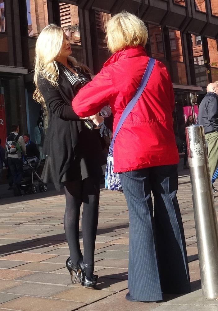 17P Street Pantyhose - Scottish Office Bitch in Opaques
