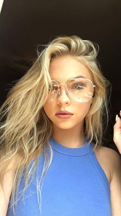 13P Jordyn Jones looking cute in glasses.