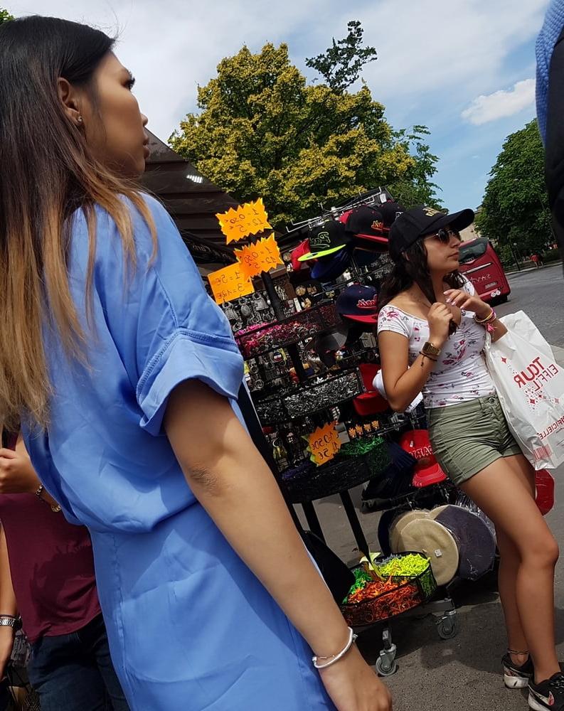 15P vpl, cute asian in blue dress
