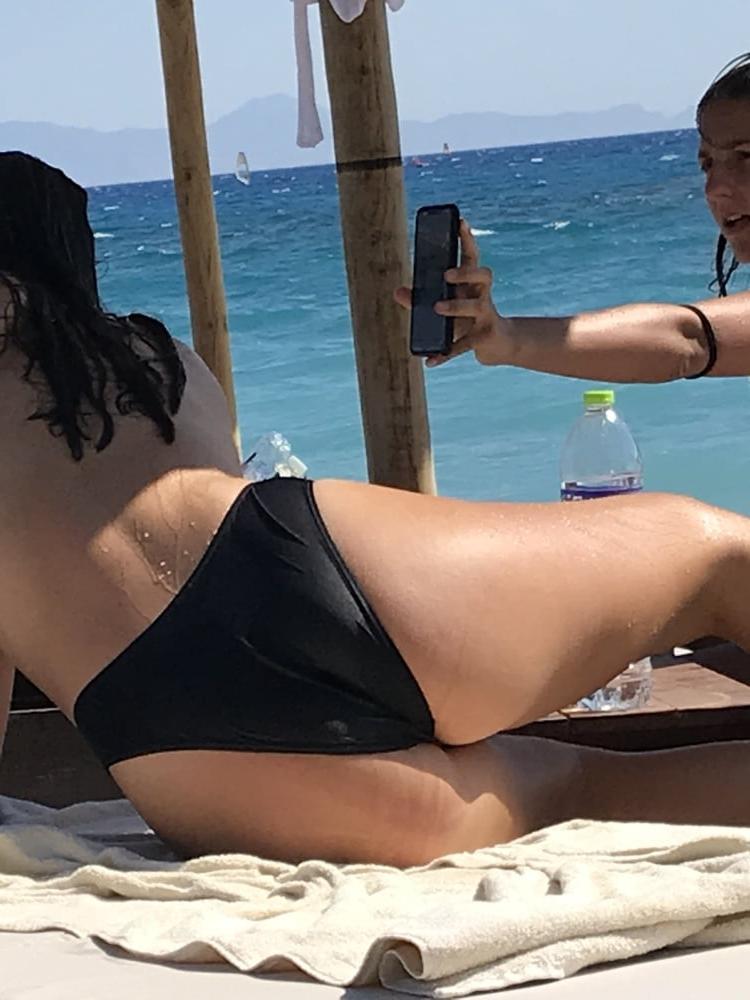 24P Girl #2 Topless at beach in Greece
