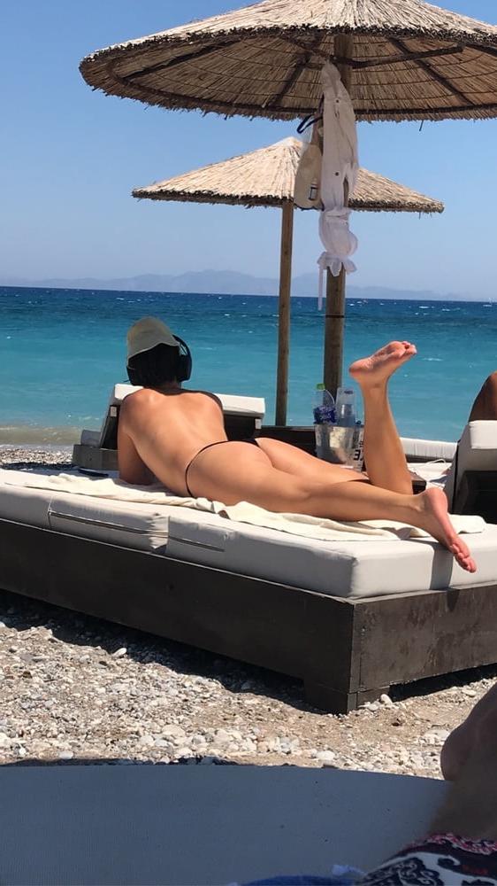 24P Girl #2 Topless at beach in Greece