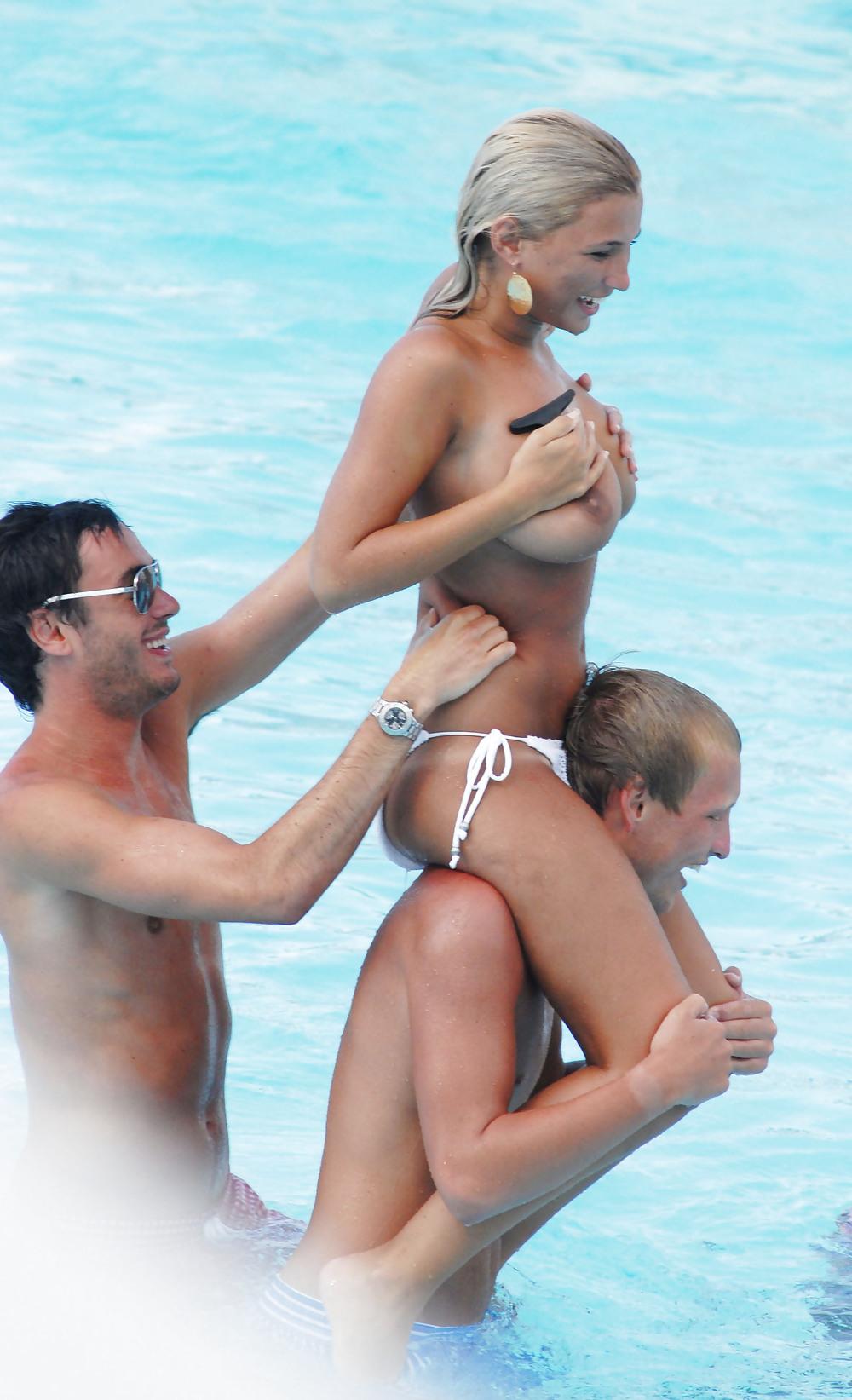 6P Billie Faiers - Topless Paparazzi Pics in Marbella