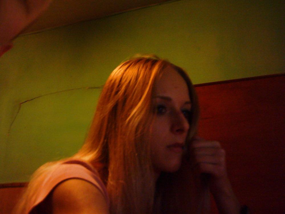 16P Cute blonde girl strips