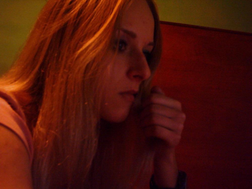 16P Cute blonde girl strips