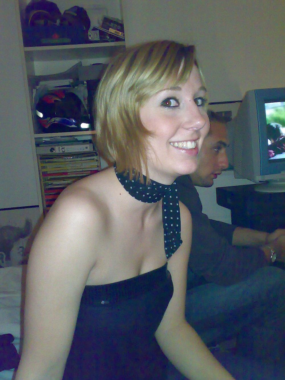 19P Slutyt bitch blonde teen  in stockings and upskirt! 