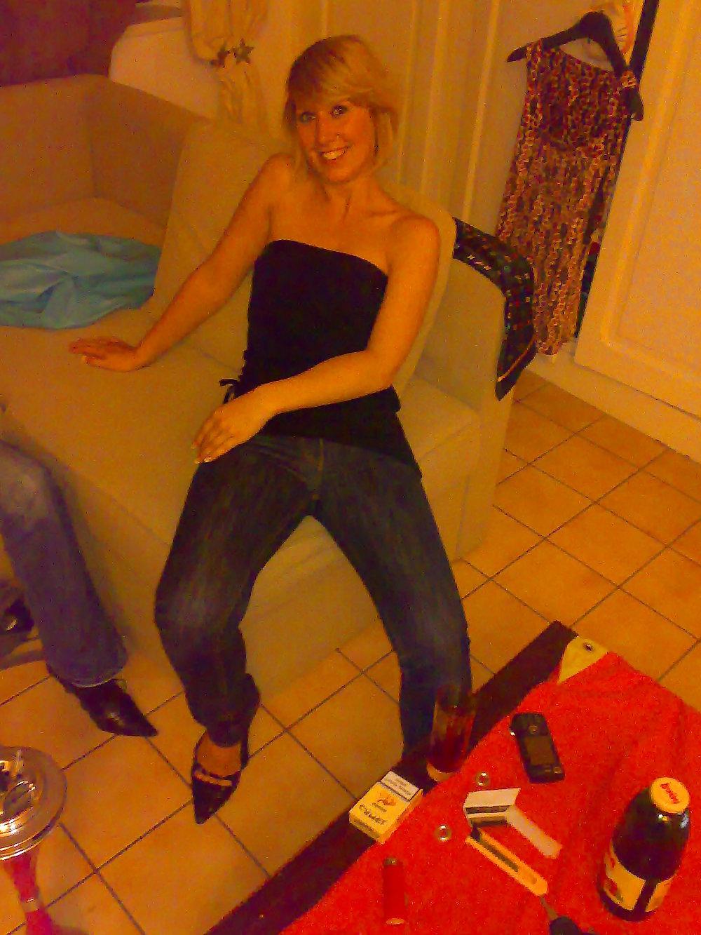 19P Slutyt bitch blonde teen  in stockings and upskirt! 