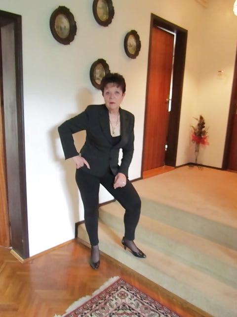 11P Non-nude cute short haired granny