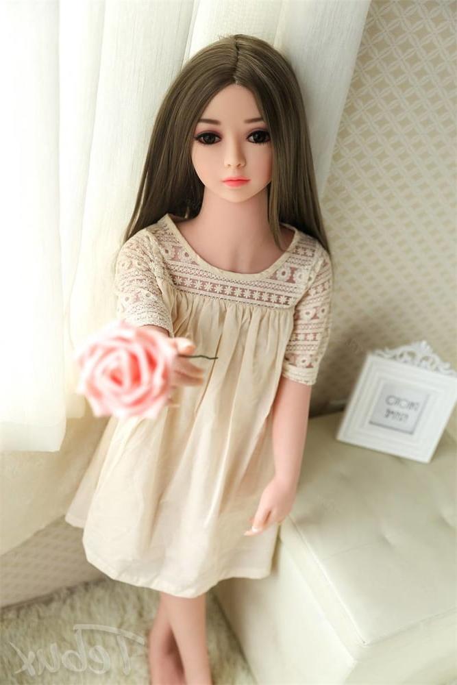 11P cute petite brunette sex doll with small tits