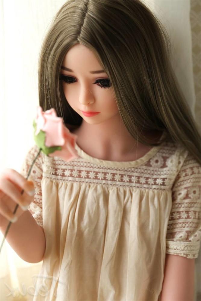 11P cute petite brunette sex doll with small tits