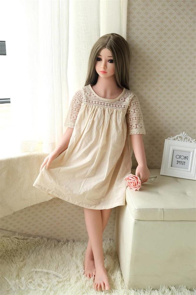 11P cute petite brunette sex doll with small tits