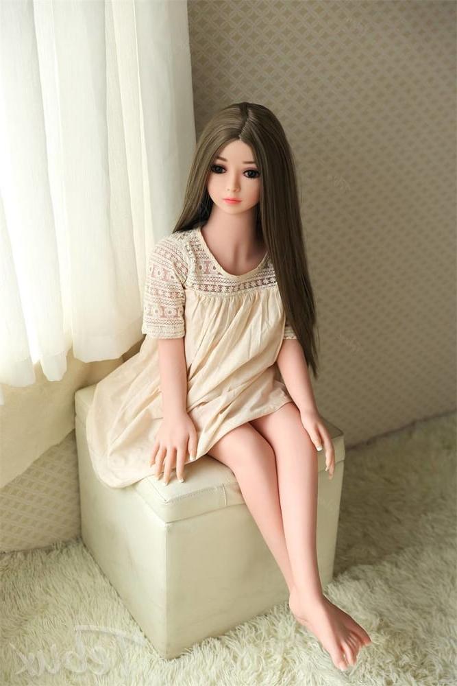 11P cute petite brunette sex doll with small tits