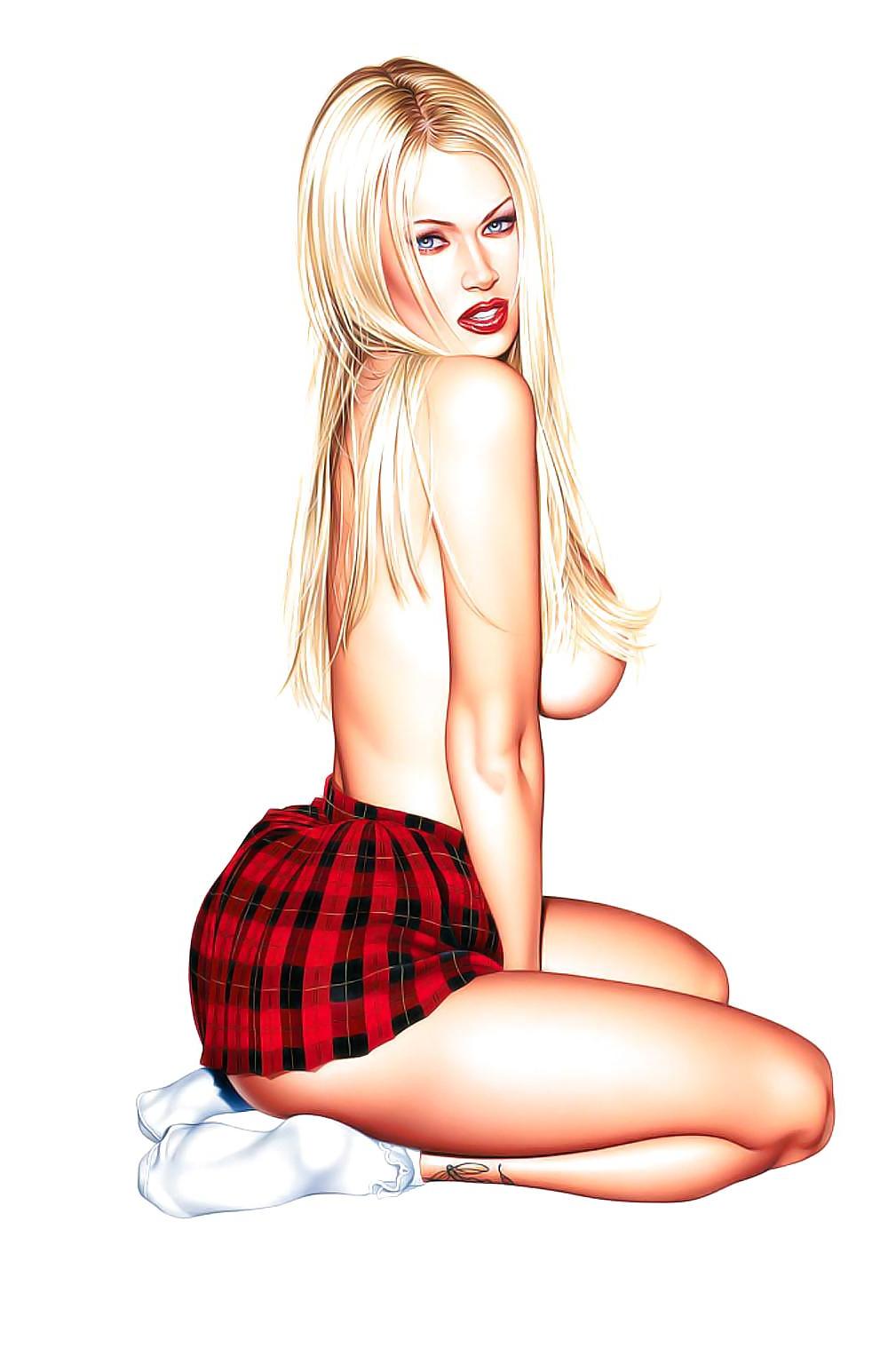 25P Cartoon Art Pin-Ups Collection