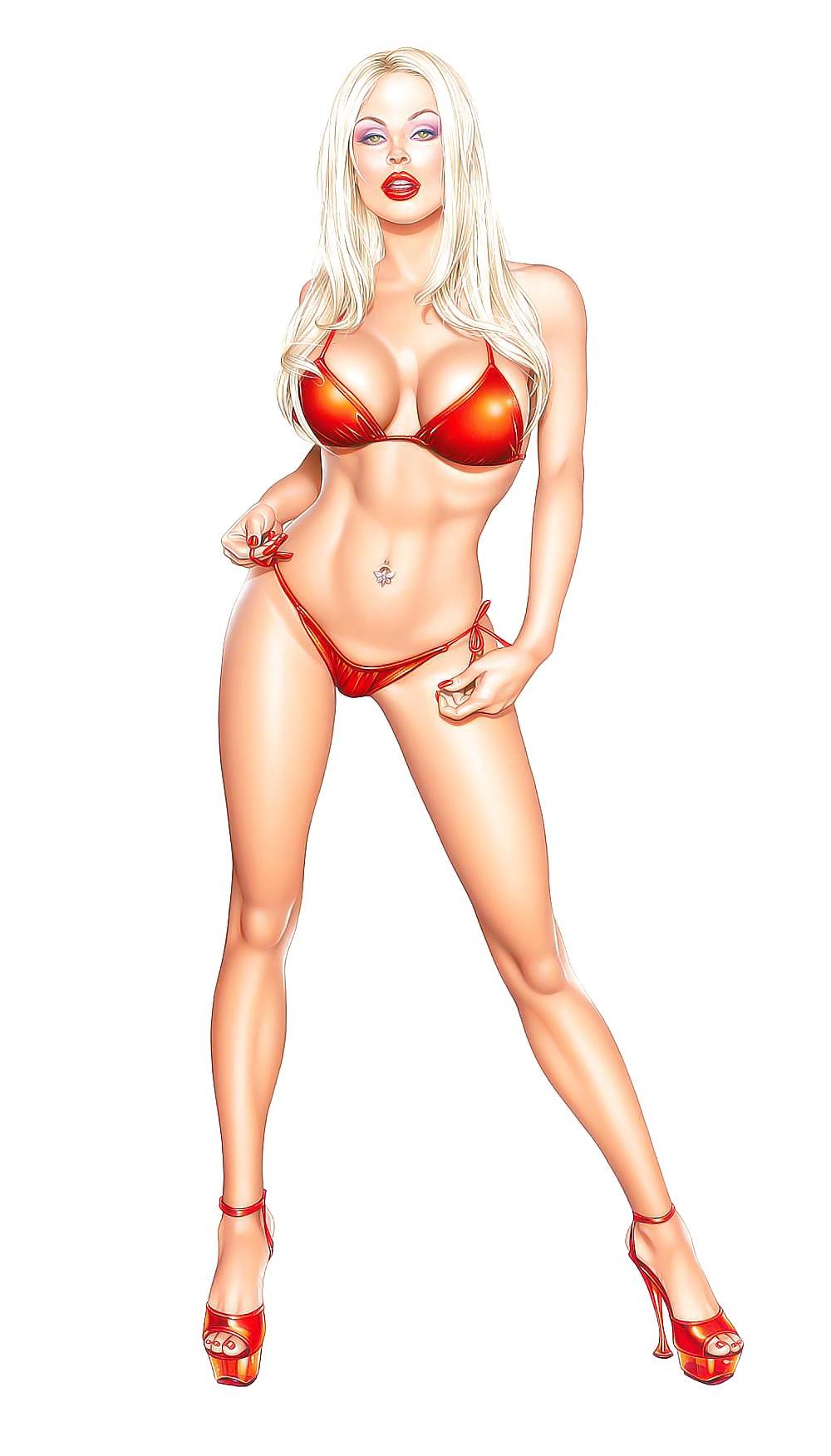 25P Cartoon Art Pin-Ups Collection