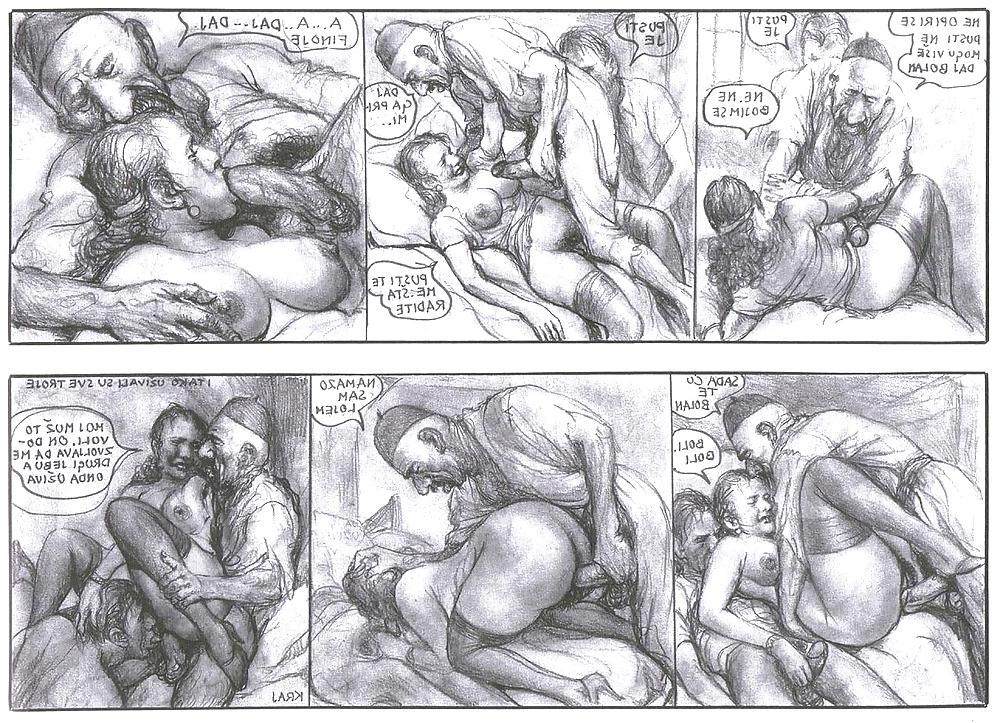 14P Vintage artistic comic from Croatia