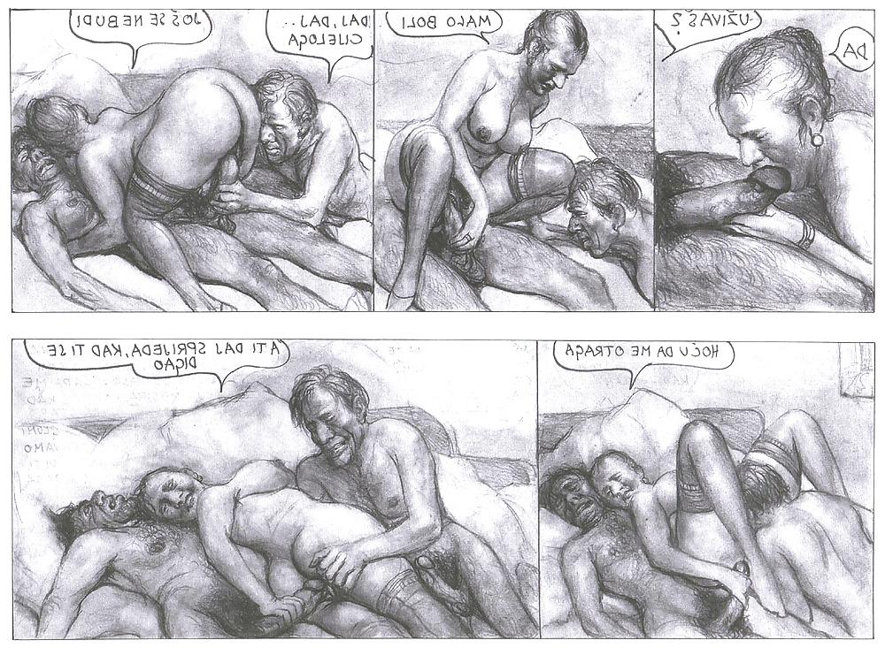 14P Vintage artistic comic from Croatia
