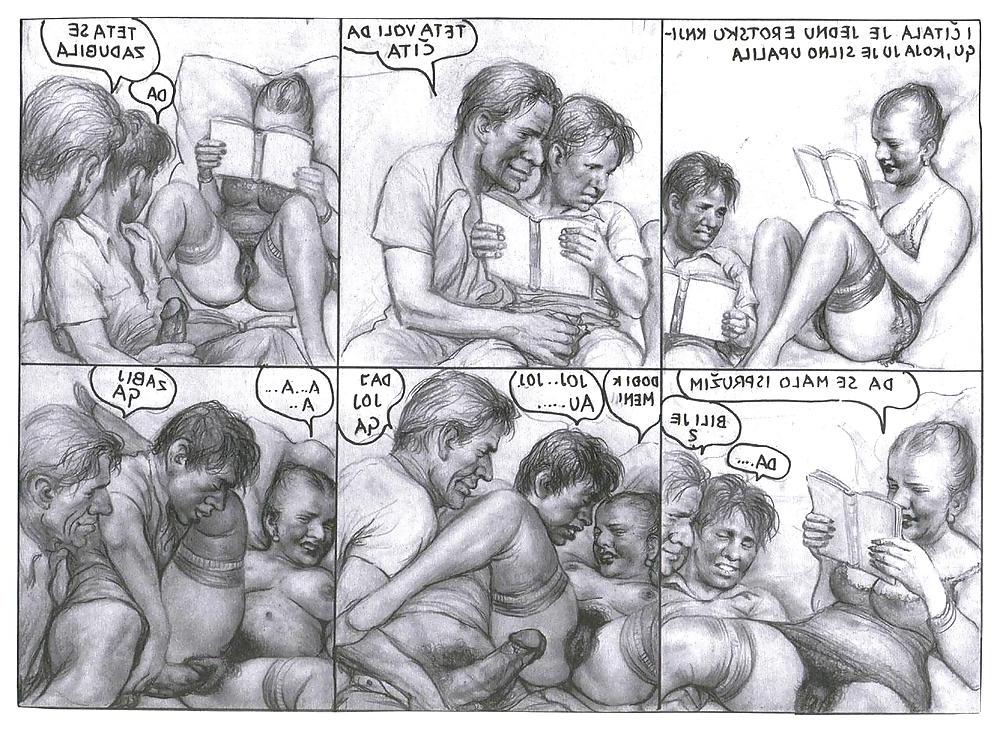 14P Vintage artistic comic from Croatia