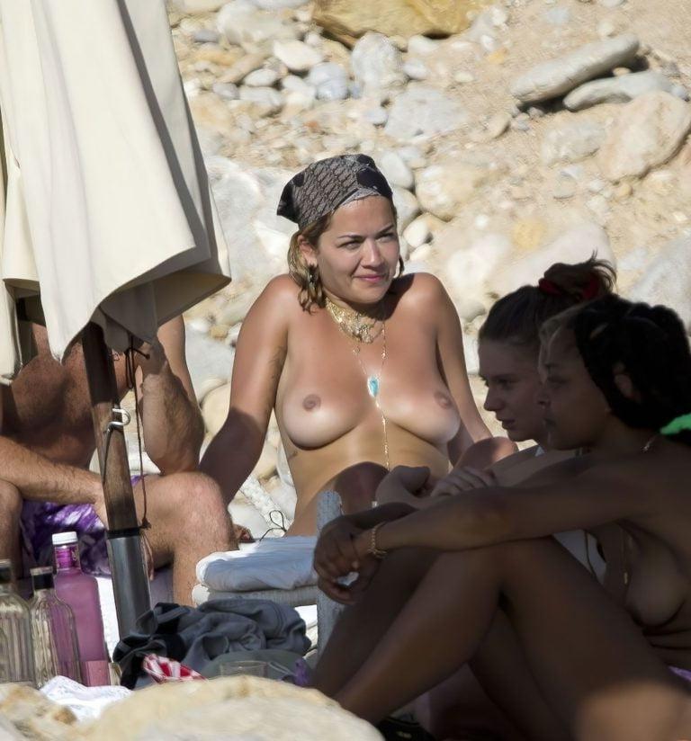 13P Rita Ora topless vacation