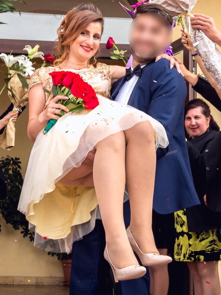 24P Romanian Wedding Pantyhose - Bride