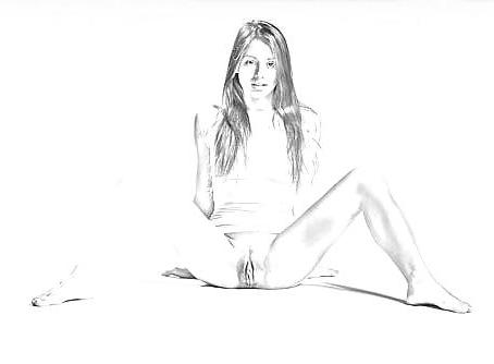 25P BLACK AND WHITE NUDE MODEL