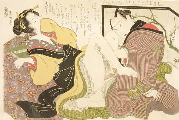 9P Japanese Shunga Art 8 - Keisai Eisen