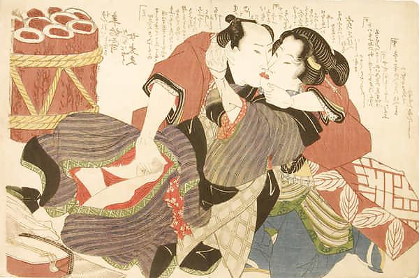 9P Japanese Shunga Art 8 - Keisai Eisen