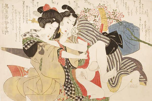 9P Japanese Shunga Art 8 - Keisai Eisen