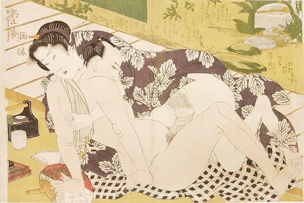 9P Japanese Shunga Art 8 - Keisai Eisen