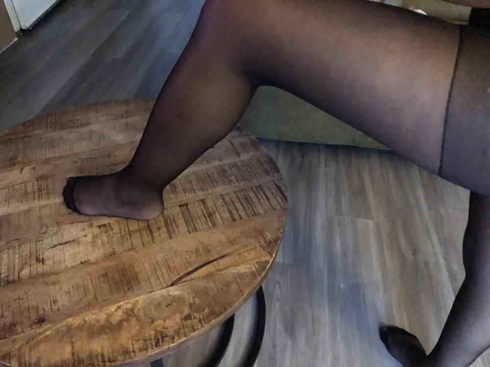 9P Feet in black stockings