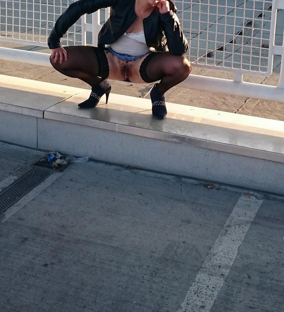 25P Hot Milf Bitch Babsi Flashing Outdoor