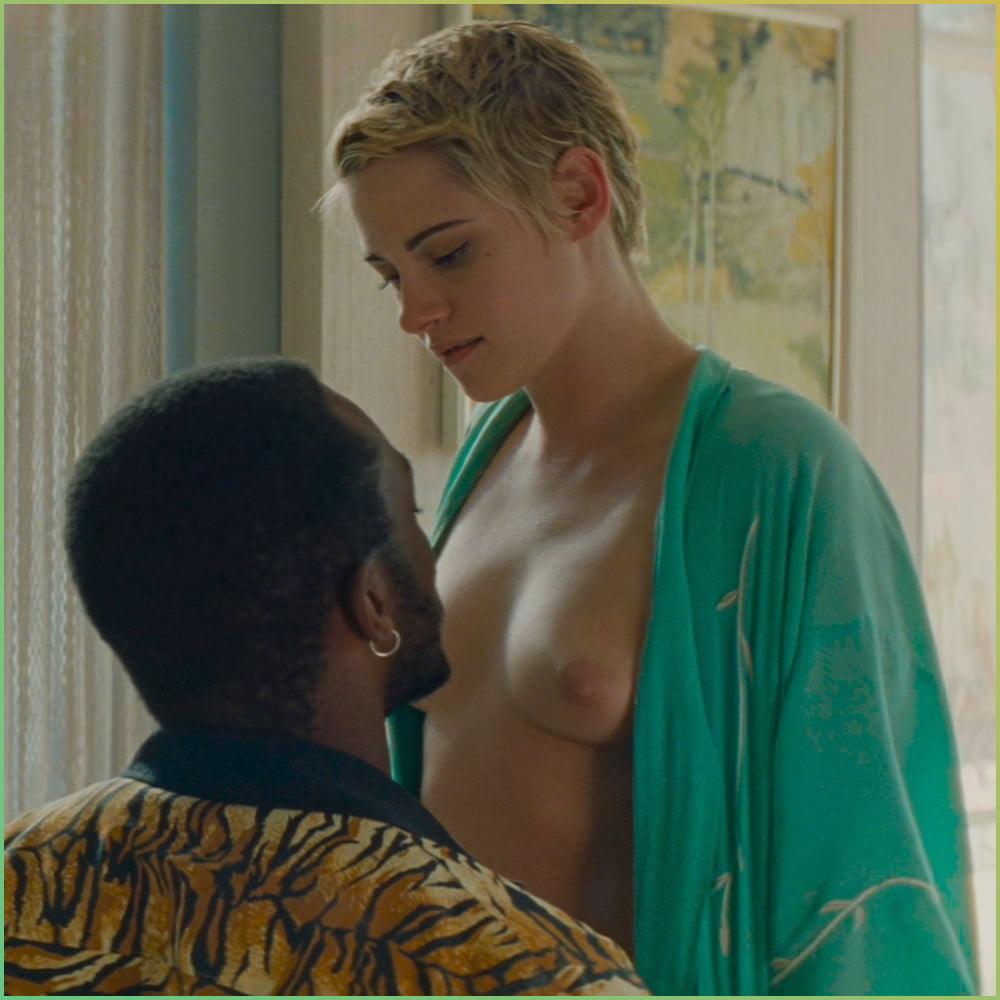 16P Kristen Stewart topless in Seberg (2019)