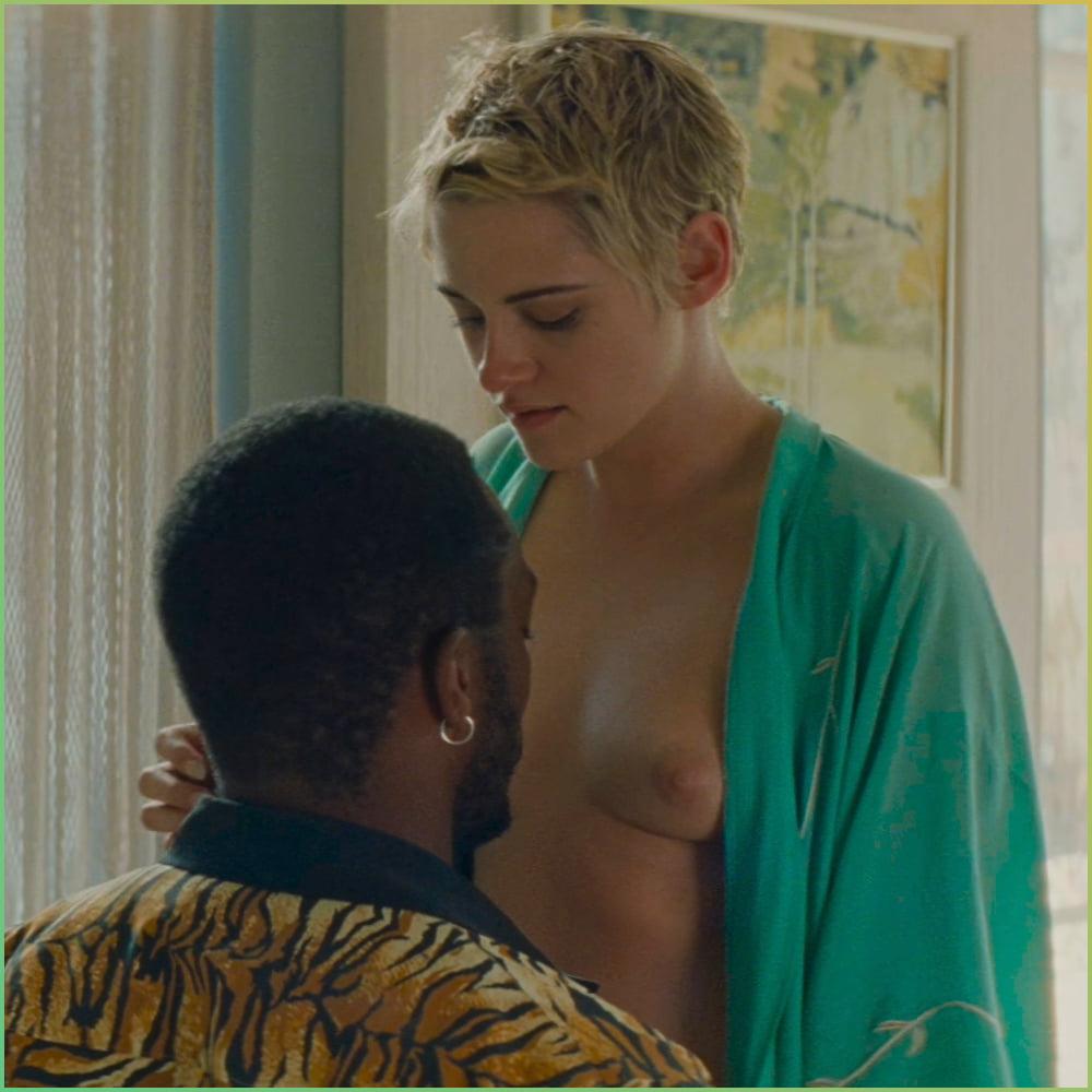 16P Kristen Stewart topless in Seberg (2019)