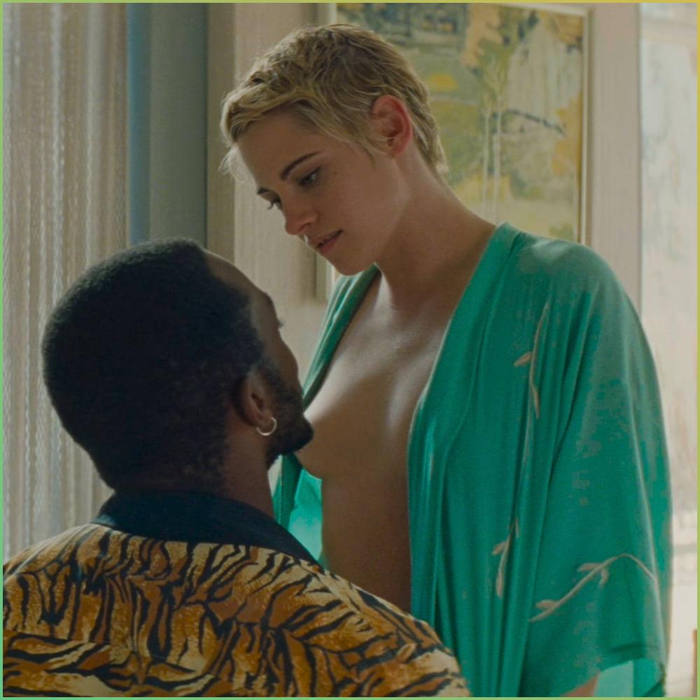 16P Kristen Stewart topless in Seberg (2019)
