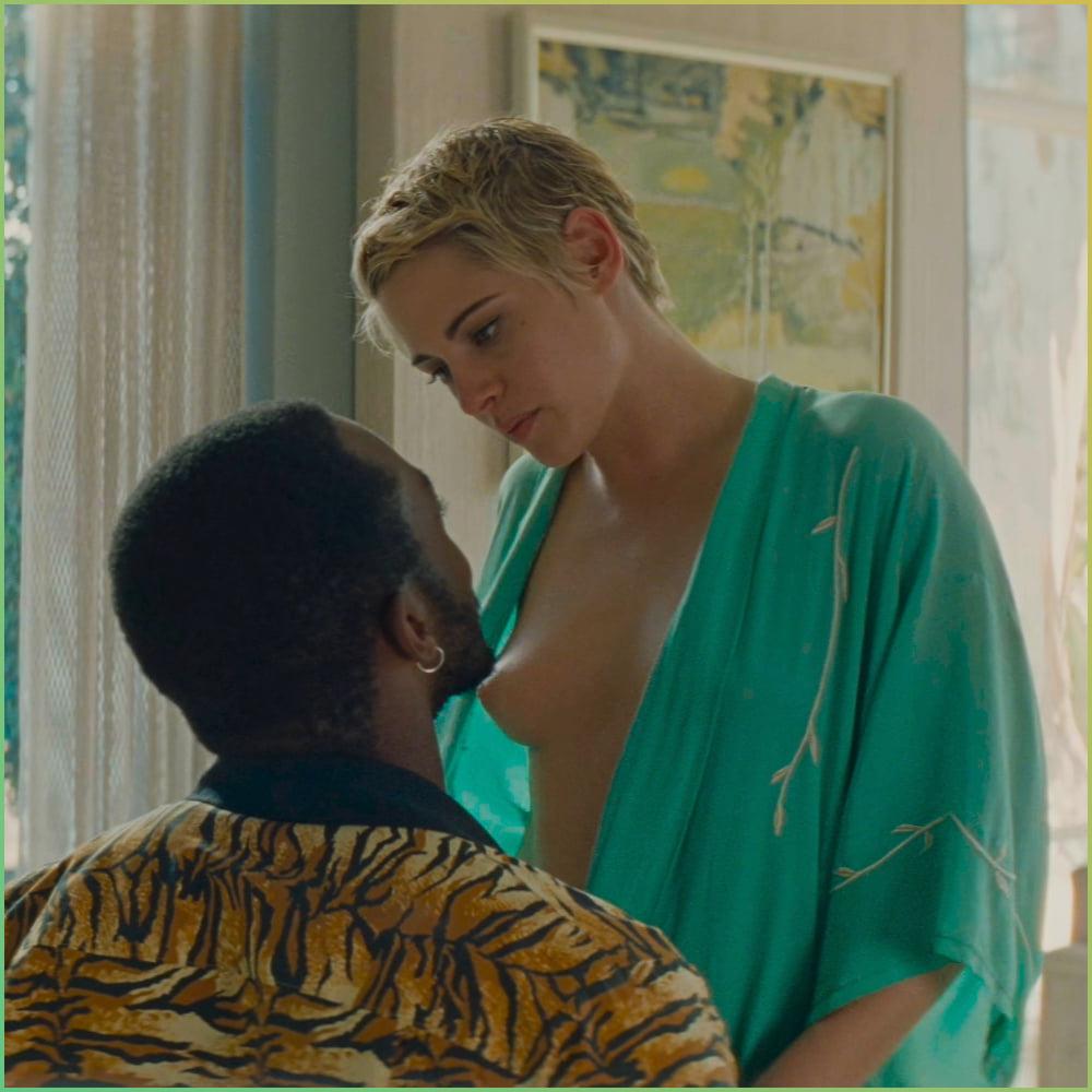 16P Kristen Stewart topless in Seberg (2019)