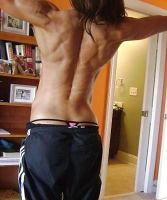 25P Muscular female body