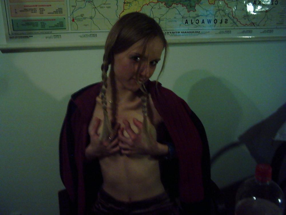 25P Cute blonde teen office fun
