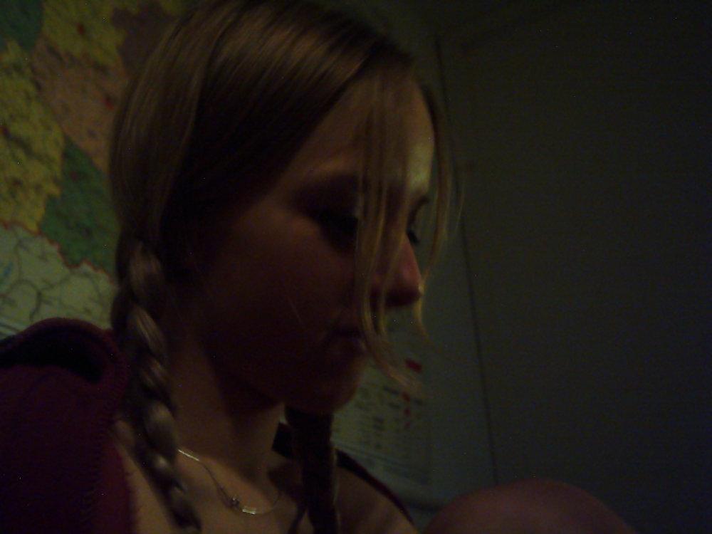 25P Cute blonde teen office fun