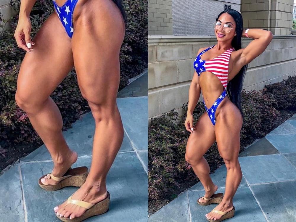 25P bodybuilder female's sexy Legs feet and High heels
