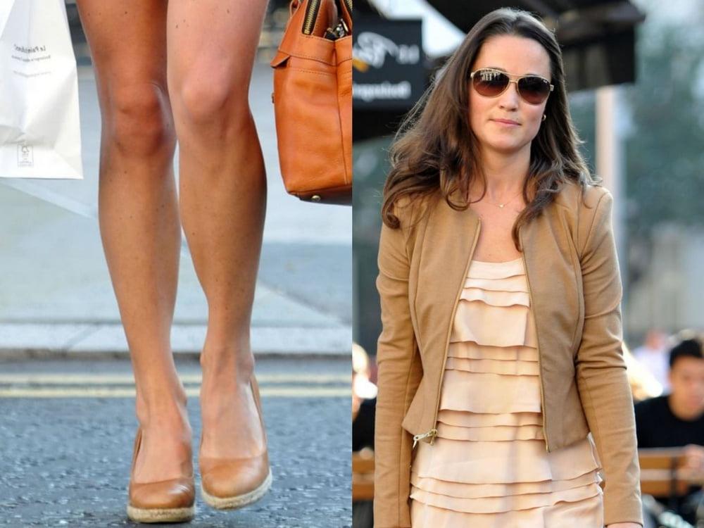 25P Pippa Middleton's sexy Leg's feet and High heel's