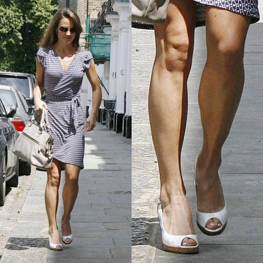25P Pippa Middleton's sexy Leg's feet and High heel's