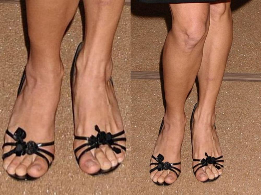 25P Maria Bello's Sexy Legs feet and high heel